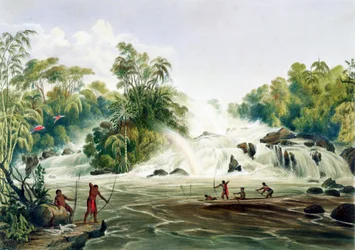 Zusammenfluss des Kundanama mit dem Paramu, aus 